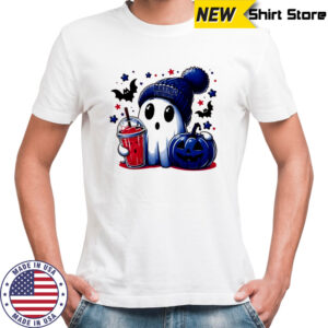 Ghost Halloween x Buffalo Bills football beanie pumpkin bats shirt