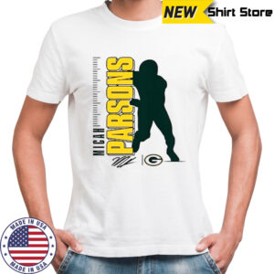 Green Bay Packers Micah Parsons yards silhouette signature shirt