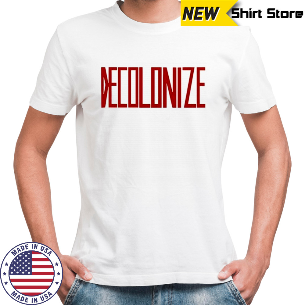 Greta Thunberg wearing decolonize shirt