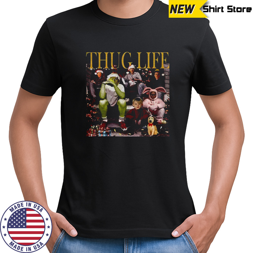 Grinch Home Alone Characters Thug Life Christmas 2025 shirt