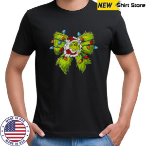 Grinch Santa hat bow Christmas 2025 shirt