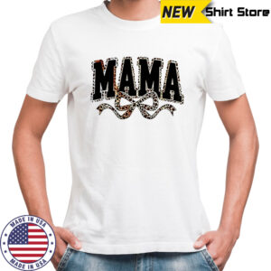 Mama Leopard Coquette Bow shirt