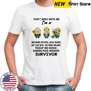 Minions don’t mess with me i’m a wooden spoon lead paint no car seat no bike helmet shirt