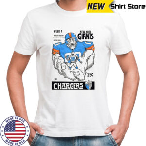 New York Giants vs Los Angeles Chargers NFL 2025 week 4 MetLife stadium shirt