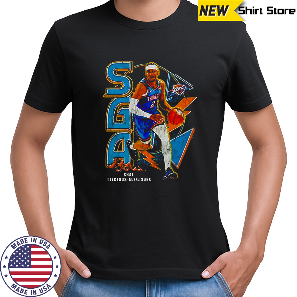 Oklahoma City Thunders Gilgeous Alexander Shai MVP graphic vintage Double-Sided T-shirt Oklahoma City Thunders Gilgeous Alexander Shai MVP graphic vintage Double-Sided T-shirt