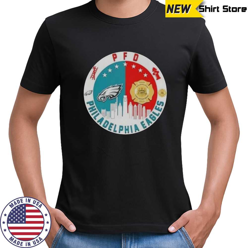 PFD Philadelphia Eagles Football Skyline T-Shirt