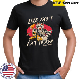 Raccoon Pizza live fast eat trash shirt