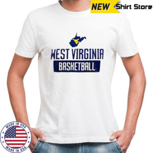 Ross Hodge wearing West Virginia Mountaineers Basketball logo 2025 shirt
