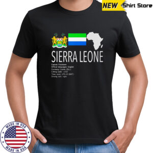 Sierra Leone logo flag and map shirt