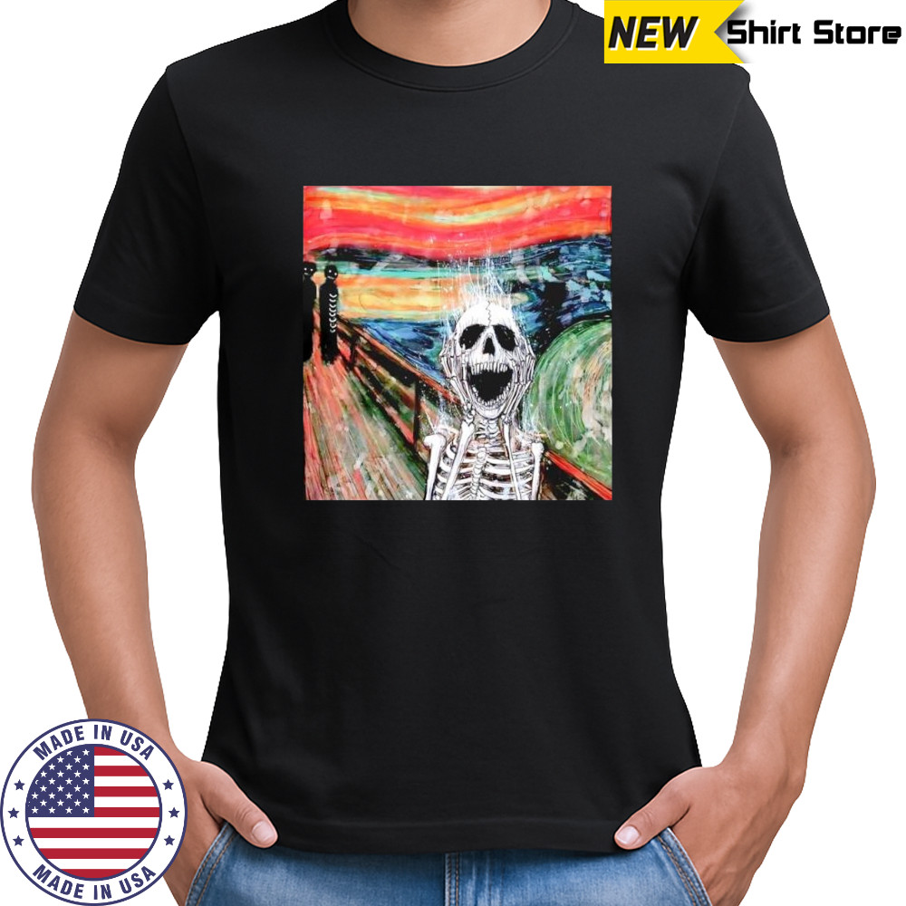 Skeleton The Scream Edvard Munch’s famous shirt