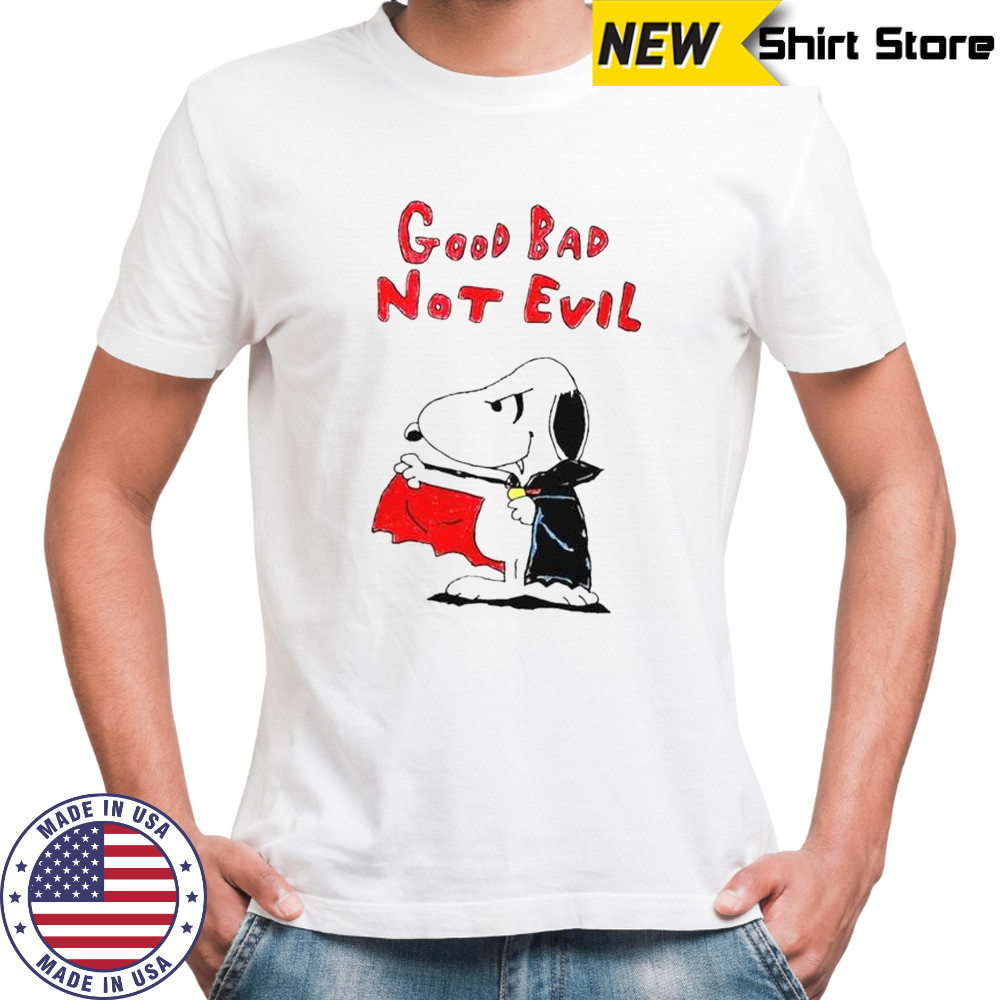Snoopy Vampire Good Bad Not Evil T-Shirt