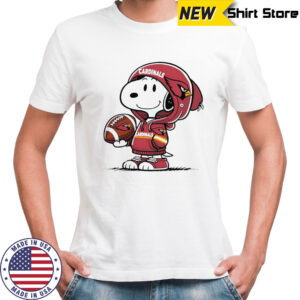 Snoopy wears Arizona Cardinals hoodie logo shirt