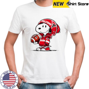 Snoopy wears Atlanta Falcons hoodie logo shirt