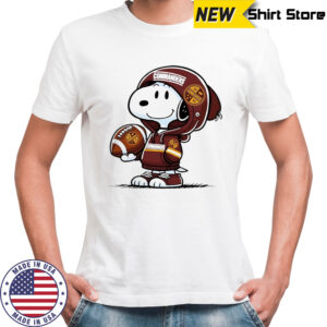 Snoopy wears Washington Commanders hoodie logo shirt