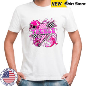 Tackle Cancer Pink Football Cheer Breast Cancer Awareness shirt