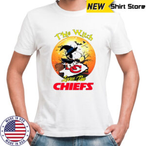 Witch Snoopy this witch loves the Kansas City Chiefs halloween shirt