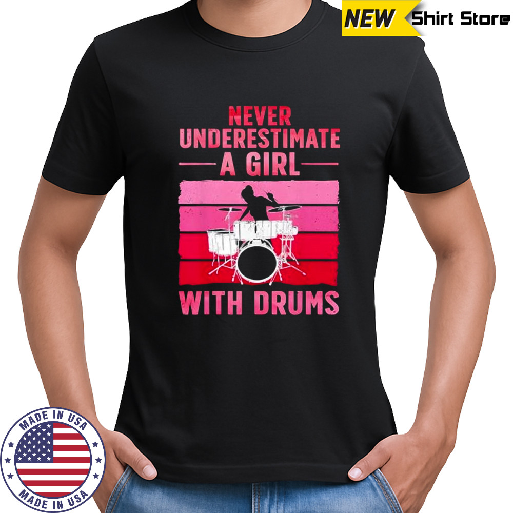 Drummer Art for Girls Women Drumming Drum Set Drummer Shirt Drummer Art for Girls Women Drumming Drum Set Drummer Shirt